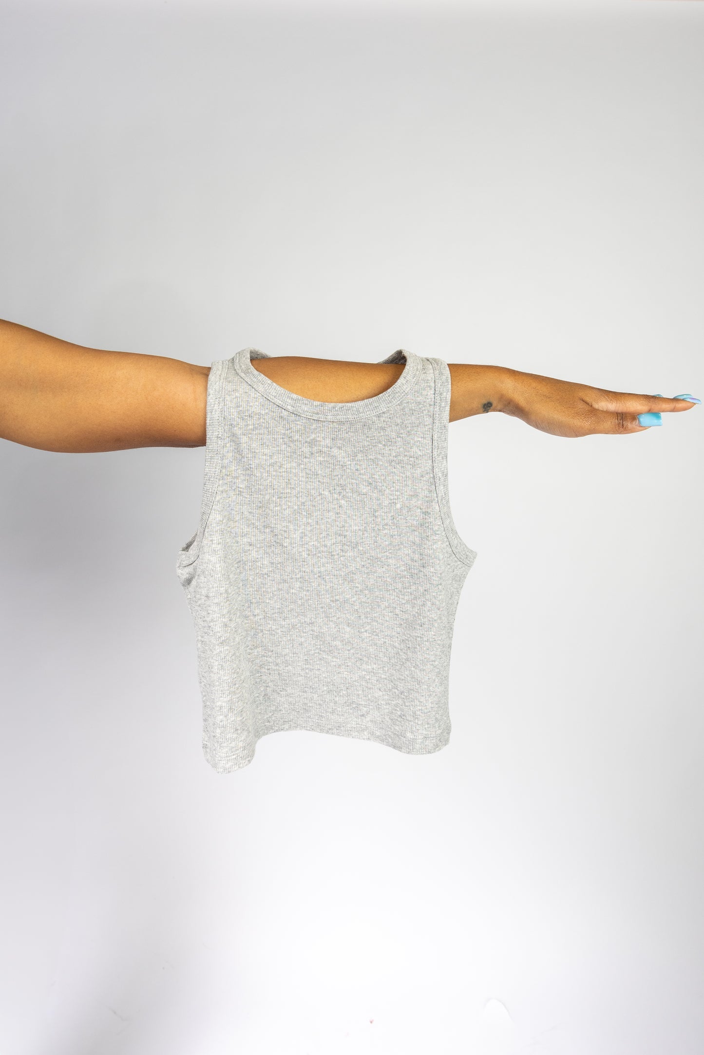 Tank Crop Top - Gray